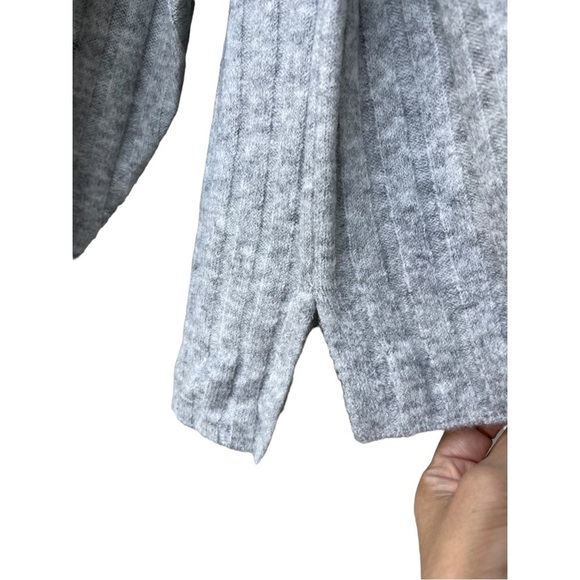Sweet Romeo gray ribbed knit hoodie NWT - Picture 4 of 7
